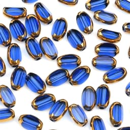 6mm Briolette Oval Glass Beads Plated Golden Color Crystal Loose Spacer Bead Diy Bracelet Necklace Beads Accessories