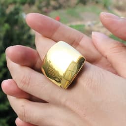 New Luxury Big gold ring girls fashion items sliver ring gold and gun color plating vintage ring men Wedding Party Jewelry Gifts