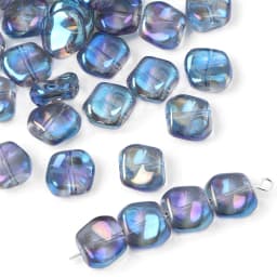 20PCS 11mm Corrugated AB Shiny Glass Beads For DIY Bracelet Accessory Earrings Jewelry Making Supplies Irregular Crystal Beads