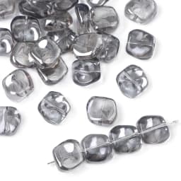 20PCS 11mm Corrugated AB Shiny Glass Beads For DIY Bracelet Accessory Earrings Jewelry Making Supplies Irregular Crystal Beads