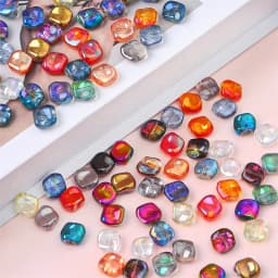 20PCS 11mm Corrugated AB Shiny Glass Beads For DIY Bracelet Accessory Earrings Jewelry Making Supplies Irregular Crystal Beads