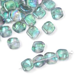 20PCS 11mm Corrugated AB Shiny Glass Beads For DIY Bracelet Accessory Earrings Jewelry Making Supplies Irregular Crystal Beads