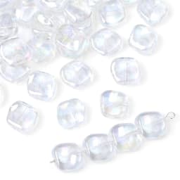 20PCS 11mm Corrugated AB Shiny Glass Beads For DIY Bracelet Accessory Earrings Jewelry Making Supplies Irregular Crystal Beads