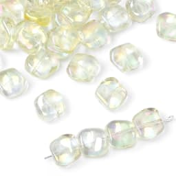 20PCS 11mm Corrugated AB Shiny Glass Beads For DIY Bracelet Accessory Earrings Jewelry Making Supplies Irregular Crystal Beads