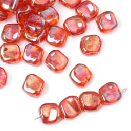 20PCS 11mm Corrugated AB Shiny Glass Beads For DIY Bracelet Accessory Earrings Jewelry Making Supplies Irregular Crystal Beads