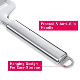 LMETJMA Stainless Steel Cheese Slicer Heavy Duty Plane Cheese Cutter Non-Stick Cheese Slicer Knife Server KC0331