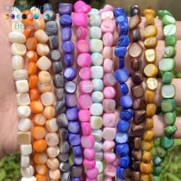 Natural Colorful Shell Beads Irregular Seashell Mother Of Pearl Beads For Jewelry Making DIY Bracelet Necklace Accessories 16"