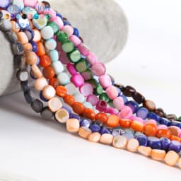 Natural Colorful Shell Beads Irregular Seashell Mother Of Pearl Beads For Jewelry Making DIY Bracelet Necklace Accessories 16"