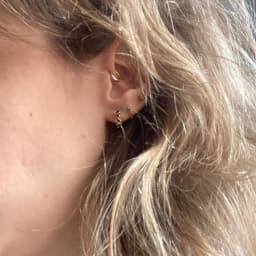 Tiny Stainless Steel Earrings For Women Girls Trendy Cubic Green Zirconic Waterdrop Small Hoop Earrings Aesthetic Jewelry