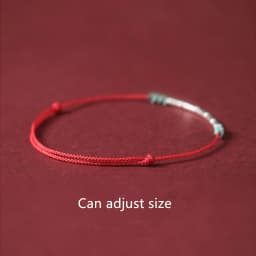 Handmade Silver Color Bracelet Lucky Bamboo Bangle Women Men Lovers' Best Friends Lucky Bracelet Anklet Size Adjust Drop Shippin