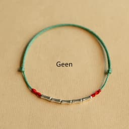 Handmade Silver Color Bracelet Lucky Bamboo Bangle Women Men Lovers' Best Friends Lucky Bracelet Anklet Size Adjust Drop Shippin