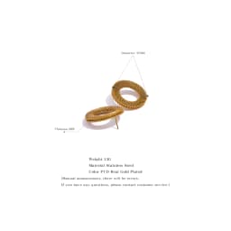 Yhpup 37mm Rust Proof Stainless Steel Round Hollow Big Stud Earrings Women Charm Metal Texture Statement Gold Color Jewelry New
