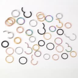 1pc 0.8-1.6mm Hinged Septum Clicker Segment Nose Ring Lip Ear Cartilage Ear Helix Body Jewelry Surgical Steel Piercing Ring Hoop