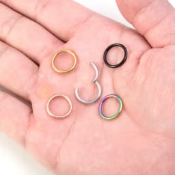 1pc 0.8-1.6mm Hinged Septum Clicker Segment Nose Ring Lip Ear Cartilage Ear Helix Body Jewelry Surgical Steel Piercing Ring Hoop