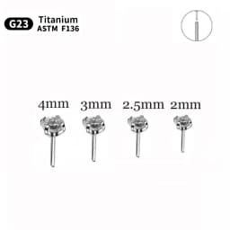 1.5mm/2mm/3mm/4mm 10pcs G23 Titanium Piercing Labret Lip Stud Earrings for Women Wholesale Body Jewelry Nasal 20/18/16G Labret