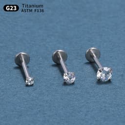 1.5mm/2mm/3mm/4mm 10pcs G23 Titanium Piercing Labret Lip Stud Earrings for Women Wholesale Body Jewelry Nasal 20/18/16G Labret