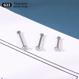 1.5mm/2mm/3mm/4mm 10pcs G23 Titanium Piercing Labret Lip Stud Earrings for Women Wholesale Body Jewelry Nasal 20/18/16G Labret