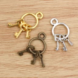 10pcs 24X13mm Antique Silver Plated Bronze Gold Plated Key Chain Handmade Charms Pendant DIY Jewelry Findings