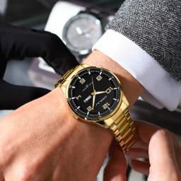 CRRJU Business Men Luxury Watches Stainless Steel Quartz Auto Date Clock with Luminous Hands Relogio Masculino