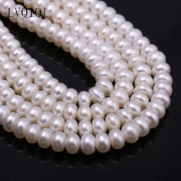 Natural Freshwater Pearls Beads High Quality 36 cm Punch Loose Pearls Bead For Jewelry Making DIY Women Necklace Bracelet 6-7 mm