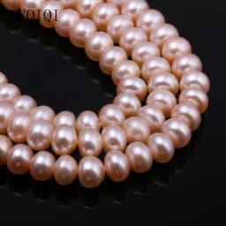 Natural Freshwater Pearls Beads High Quality 36 cm Punch Loose Pearls Bead For Jewelry Making DIY Women Necklace Bracelet 6-7 mm