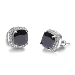 Luxury Female Yellow Pink Stone Earrings Fashion Silver Color Wedding Jewelry Vintage Double Stud Earrings For Women