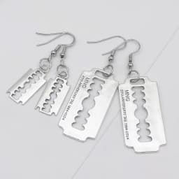 funny goth Punk Blade Earrings for Men Women Rock A Razor Blade Earrings e girl 90s grunge aros aesthetic accessories Jewelry