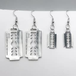 funny goth Punk Blade Earrings for Men Women Rock A Razor Blade Earrings e girl 90s grunge aros aesthetic accessories Jewelry