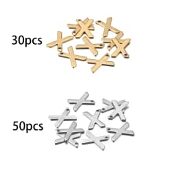 26/50pcs Stainless Steel Gold A-Z Letter Pendant Alphabet Charms Women Bracelet Earring For DIY Jewelry Pendant Making Supplies