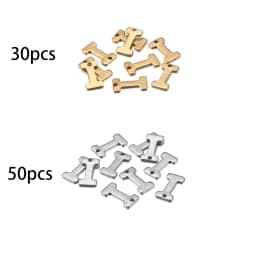 26/50pcs Stainless Steel Gold A-Z Letter Pendant Alphabet Charms Women Bracelet Earring For DIY Jewelry Pendant Making Supplies