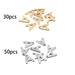 26/50pcs Stainless Steel Gold A-Z Letter Pendant Alphabet Charms Women Bracelet Earring For DIY Jewelry Pendant Making Supplies