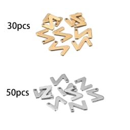 26/50pcs Stainless Steel Gold A-Z Letter Pendant Alphabet Charms Women Bracelet Earring For DIY Jewelry Pendant Making Supplies