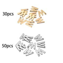 26/50pcs Stainless Steel Gold A-Z Letter Pendant Alphabet Charms Women Bracelet Earring For DIY Jewelry Pendant Making Supplies