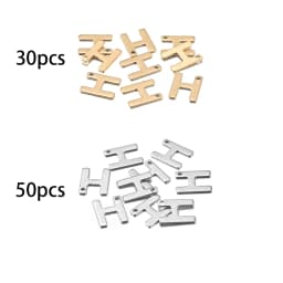 26/50pcs Stainless Steel Gold A-Z Letter Pendant Alphabet Charms Women Bracelet Earring For DIY Jewelry Pendant Making Supplies