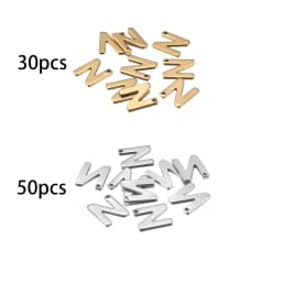26/50pcs Stainless Steel Gold A-Z Letter Pendant Alphabet Charms Women Bracelet Earring For DIY Jewelry Pendant Making Supplies