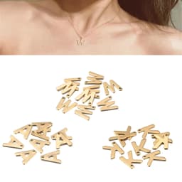 26/50pcs Stainless Steel Gold A-Z Letter Pendant Alphabet Charms Women Bracelet Earring For DIY Jewelry Pendant Making Supplies