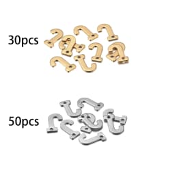 26/50pcs Stainless Steel Gold A-Z Letter Pendant Alphabet Charms Women Bracelet Earring For DIY Jewelry Pendant Making Supplies