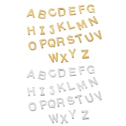 26/50pcs Stainless Steel Gold A-Z Letter Pendant Alphabet Charms Women Bracelet Earring For DIY Jewelry Pendant Making Supplies