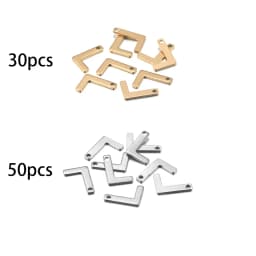 26/50pcs Stainless Steel Gold A-Z Letter Pendant Alphabet Charms Women Bracelet Earring For DIY Jewelry Pendant Making Supplies
