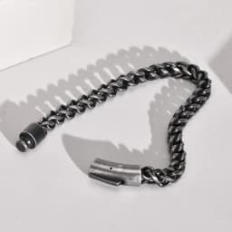 Vnox 6.3mm Vintage Bracelets for Men, Double Layer Cuban Chain, Franco Foxtail Chain Bracelet, Retro Srainless Steel Wristband