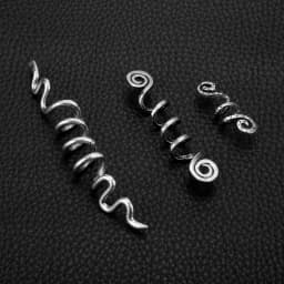 Viking Spiral Charms Beads for Hair Braids for Beard Hair Beads Jewelry Vintage Women Girl Hairpin Hair Clips Accessories-15