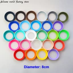 28 Colors 8.0CM Silicone Cup Bottom Protective Cover Cup Holder 80MM Thermos Cup Base Protective Case Cup Bottom Cover