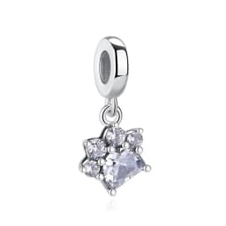 Original 925 Sterling Silver Charms Dog Cat Paw Print Love Pendant Beads Fit Brand Bracelet Necklaces Diy Jewelry For Women