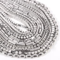 Natural Silver Color Hematite Stone Cylinder Irregular Loose Round Beads For DIY Jewelry Making Bracelet Earring Accessories