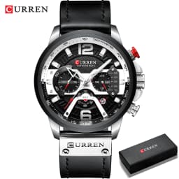 CURREN New Men's Casual Sports Chronograph Blue Top Brand Luxury Military Leather Watch Calendar Clock Relogio Masculino