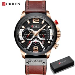 CURREN New Men's Casual Sports Chronograph Blue Top Brand Luxury Military Leather Watch Calendar Clock Relogio Masculino