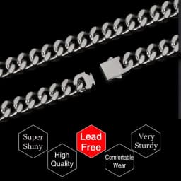ULJ Punk Miami Cuban Link Men Hip Necklace 304 Stainless Steel Hip-Hop Female Male Bracelet Chain Ice Out Waterproof Jewelry