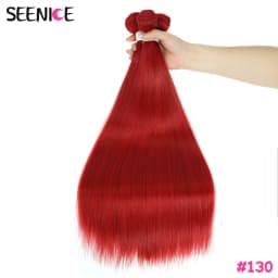 Straight Hair Bundles Synthetic Natural Hair Weaving Brown 613 Bundles Hair Extensions Ombre Red Blonde Weave Long Fake Hair