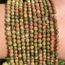 Wholesale 2/3/4mm Natural Stone Amethyst Tiger Eye Tourmaline Zircon Cut Angle Spacing Beads DIY Men's And Women's Bracelet