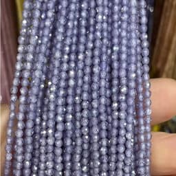 Wholesale 2/3/4mm Natural Stone Amethyst Tiger Eye Tourmaline Zircon Cut Angle Spacing Beads DIY Men's And Women's Bracelet